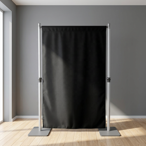 Telescopic Pipe and Drape Romantic Blackout Fabric Adjustable <b>Backdrop</b> Pipe <b>Stand</b> for Decoration - Product Image 2