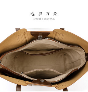 Sac fourre-tout de luxe en cuir véritable pour femme, grand sac à main de marque de créateur, sac à bandoulière pour femme - Product Image 3