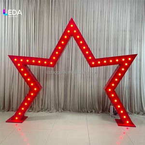 LEDA Easy Assembled Star Shaped Wedding Arch RGB Color <b>Lighting</b> For Wedding <b>Parties</b> And Events Aisle Decoration - Product Image 6