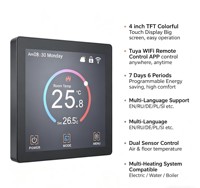 Controlador de Temperatura para Sistema de Calefacción por Suelo Radiante Inteligente, Controlador de Temperatura Digital Programable Modbus para Calefacción por Suelo Radiante, Termostato