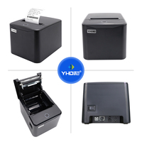 Printer Resi POS Otomatis YHDAA Berkualitas Tinggi, Cetak Cepat, Antarmuka USB/BT/Wi-Fi, Stok Resi Termal 80mm