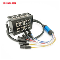 Boîte de scène audio Xlr Câble serpent 8/16 canaux Connecteur Xlr Boîte de câble serpent métallique Link Cabo Xlr Box 8 pour mixeur Stage Audio