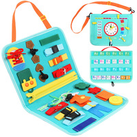 Conception de sac silencieux planche occupée écriture éducation Montessori jouet sensoriel autisme pliable feutre planche occupée pour les jeunes enfants