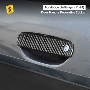Autocollant décoratif pour poignée de porte en fibre de carbone Shasha, accessoires de voiture en fibre de carbone pour <span class=keywords><strong>Dodge</strong></span> <span class=keywords><strong>Challenger</strong></span>/Charger 2011-2024 - Product Image 2