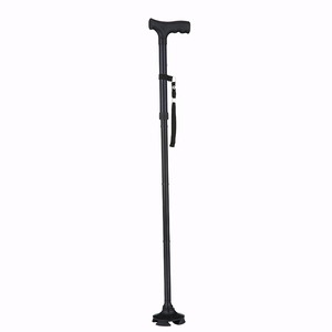Canne de <span class=keywords><strong>marche</strong></span> pliable portable, hauteur réglable, bâton de <span class=keywords><strong>marche</strong></span> en aluminium, antidérapant, support à quatre <span class=keywords><strong>pieds</strong></span>, aide à la mobilité pour personnes âgées - Product Image 3