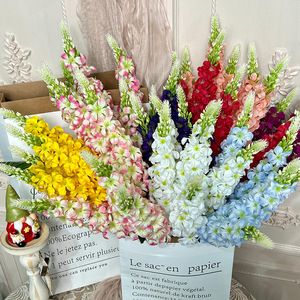 Bouquet de fleurs artificielles de type Snapdragon, couleurs mélangées, en soie, pour décoration de mariage, décoration de la maison, accessoires de photographie - Product Image 3