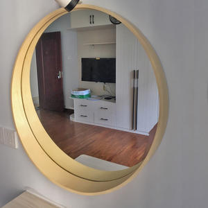 <span class=keywords><strong>Espejo</strong></span> Redondo de Madera Maciza, <span class=keywords><strong>Espejo</strong></span> Decorativo Redondo de Madera - Product Image 6