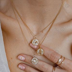 Gemnel en argent Sterling 925 plaqué or 18 carats, bijoux en nacre, signe du zodiaque, collier 12 constellations - Product Image 3