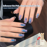 Vernis Gel UV Magnétique Effet Œil de Chat Bleu - Séchage LED Non Toxique Écologique Flacon 15ml pour Fournitures Onglerie DIY et Salons