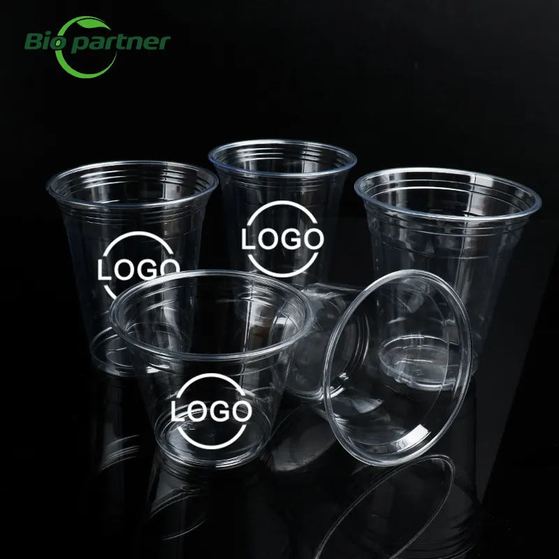 9Oz 12Oz 16Oz 20Oz 100% Composteerbaar Afhaalbaar Recyclebaar Drankijs Boba Theekop Koude Koffie Plastic Pla Cup