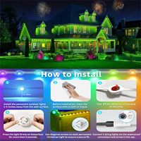 Lumières RGB permanentes, lumières LED à points de pixels étanches IP65 avec application/télécommande, pour Noël et toutes les décorations de vacances