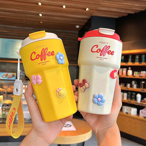 Madou – flacons sous vide 420Ml 620Ml, nouveau Style avec Logo personnalisé, Double revêtement en poudre murale en acier inoxydable, Thermos, tasse à café - Product Image 5