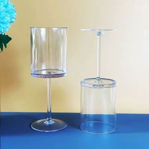 Verres à champagne rectangulaires modernes en acrylique multi-spécifications, décoration intérieure, prix de gros, impression de logo personnalisé, événements festifs - Product Image 2