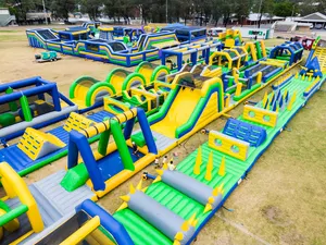 Inflatable Obstacle Course Customized Giant Outdoor Inflatable Playground Unisex Slide Bouncer Jumping Features Essential