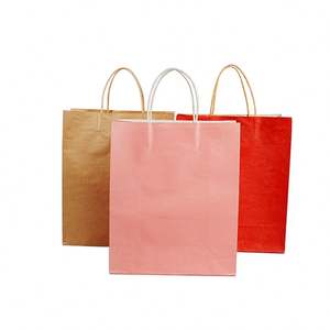 Sacs en papier kraft écologiques classiques pour le shopping et l'emballage alimentaire à emporter, impression de logo personnalisée, forme carrée biodégradable - Product Image 6