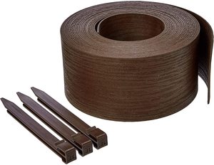<span class=keywords><strong>Bordi</strong></span> <span class=keywords><strong>per</strong></span> <span class=keywords><strong>Giardino</strong></span> in Plastica PE Flessibile di Alta Qualità, Impermeabili, Ecologici, con Superficie Effetto Legno, Recinzione e Traliccio Ispirati alla Natura - Product Image 1