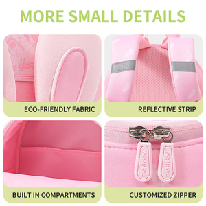 <span class=keywords><strong>Sac</strong></span> à <span class=keywords><strong>dos</strong></span> pour enfants en néoprène avec fermeture éclair, motif animal de dessin animé, mignon, unisexe, pour garçons et filles de 3 à 6 ans, grande capacité - Product Image 5