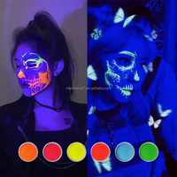 Peinture pour le visage et le corps fluorescente UV 5g, couleurs vives qui brillent dans le noir, professionnelle, non toxique, lavable, couleurs personnalisées, naturelle pour enfants