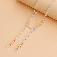 Chaîne de lunettes en perles et cristaux, style masque, bijoux européens et américains, colliers tendance, directement du fabricant