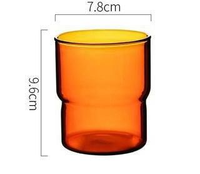 Tasse à eau en verre borosilicate coloré, tasse à café de bureau de boisson de jus de fruit de ménage