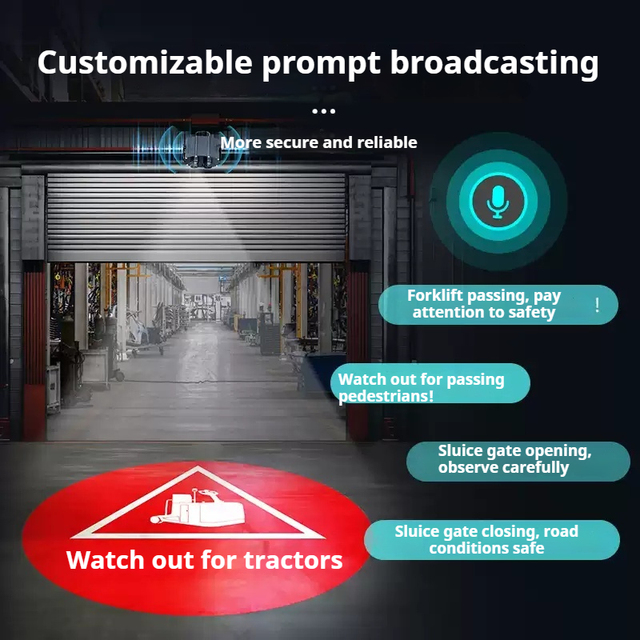 Industrial Dual Warning Projection Light LED Safety Gobo Projector for Forklift Warehouse Factory Traffic Safety