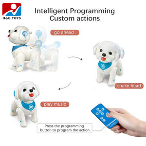 หุ่นยนต์สุนัขบังคับวิทยุแบบอินเทอร์แอคทีฟใช้เสียงเดินสำหรับสัตว์เลี้ยงขนาดเล็กโปรแกรมอัจฉริยะ - Product Image 2