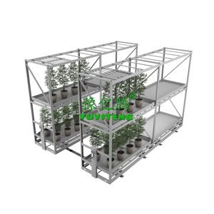 Système de culture verticale hydroponique intelligent de grande taille avec banc roulant pour l'agriculture en serre - Product Image 1