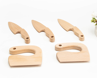 Beukenhout Keuken Snijmes Kunst Ambacht Gegraveerd Groentesnijgereedschap Houten Kinderen Fruitmes Speelgoed Dier Vormen
