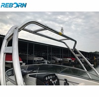 Tours de wakeboard pour bateaux Reborn, orientées vers l'avant, polies, faciles à installer et pliables, pièces marines