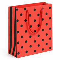Sac cadeau en papier kraft écologique à succès avec impression recto-verso, couleur et logo personnalisés, poignée en ruban pour promotion