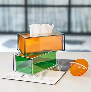 Top Kwaliteit Acryl Tissue Box Fabricage Acryl Transparante Tissue Doos Custom Tissue Houder