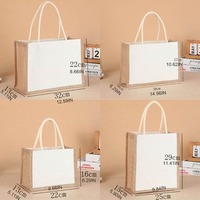 Bolso de compras de yute de arpillera reutilizable, ecológico, de gran capacidad, personalizado, con mango resistente