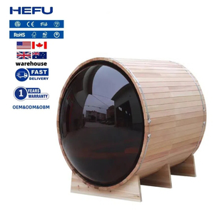 Nouveauté, vente flash, sauna infrarouge moderne en bois massif noir, intérieur/extérieur, 4 personnes, à vendre - Product Image 1