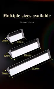 결정 물리학 교육용 수정 삼각 프리즘 유리 프리즘 - Product Image 3