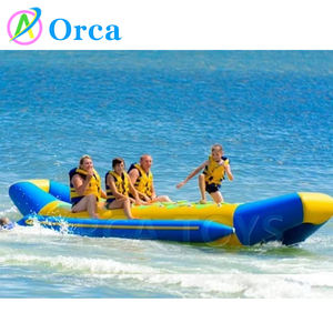 Plátano inflable combinado en forma de U, pez volador, barco remolcable, <span class=keywords><strong>juego</strong></span> de deportes acuáticos, instalación de agua - Product Image 2