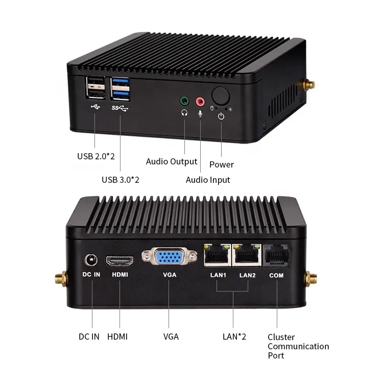 Inrico PLS-2000 Embedded Mini Private Server Push-To-Talk Over Cellular Technologiesและ120G SSD