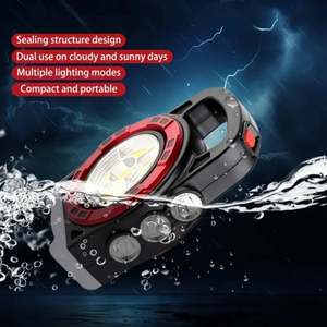 Lampe de travail solaire LED étanche en ABS, rechargeable, pour extérieur, avec suspension, pour la pêche - Product Image 3