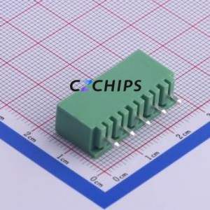 KF2EDGVC-5.0-5P Plug-in Terminal Block Through hole,P=5mm Connector Board-to-Board / Socket - Closed 1x5P 5mm Green - Product Image 2