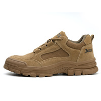 Sepatu Kerja Pria Kulit Sapi Suede Model Rendah Anti Minyak Anti Tusuk Nyaman dan Aman
