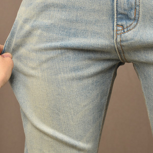 Jeans en denim de haute qualité pour hommes, style hip-hop gothique décontracté, coupe droite légère et respirante, vêtements pour hommes - Product Image 5