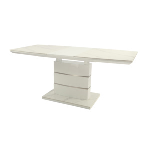 Nhà Máy Bán Buôn Nhà Hàng Hiện Đại Đơn Giản Ánh Sáng Sang Trọng MDF + Bàn Gốm Ghế Hiện Đại Nhà Hàng Tiết Kiệm Không Gian Mdf Trắng Ăn Uống - Product Image 3