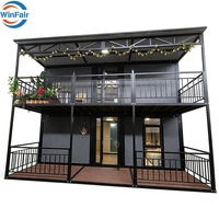 Maison préfabriquée modulaire mobile portable WinFair, maison préfabriquée en conteneur à 2 étages, pliable, extensible, maison en conteneur de luxe
