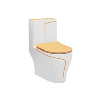 AIDI Hot Selling Color Line Marble Toilet S-trap 250/300mm Siphonic WC Toilette monobloc