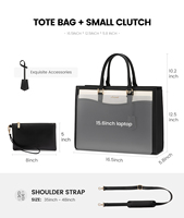 LOVEVOOK 2024 Ventes chaudes Sac à bandoulière professionnel Sac fourre-tout pour ordinateur Sac à main Imperméable Luxe Personnalisé Sac pour ordinateur portable en cuir pour femmes