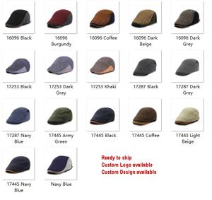 2024 Autumn Winter New Arrival British Vintage Beret Men Flat Top Ivy Caps Two Tone Color Contrast Retro <strong>Painter</strong> Ivy Hats - Product Image 2