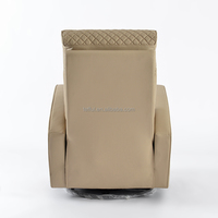 Fauteuil pivotant et inclinable moderne pour chambre d'enfant, avec base en métal et revêtement en tissu, idéal pour salon ou chambre.
