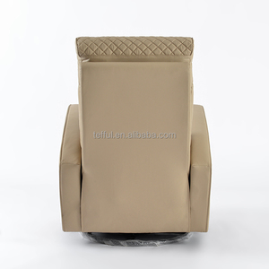 Muebles modernos para cuarto de niños, sillón giratorio deslizante con base de metal, sillón reclinable giratorio de tela para sala de estar, sillón reclinable para cuarto de niños. - Product Image 6
