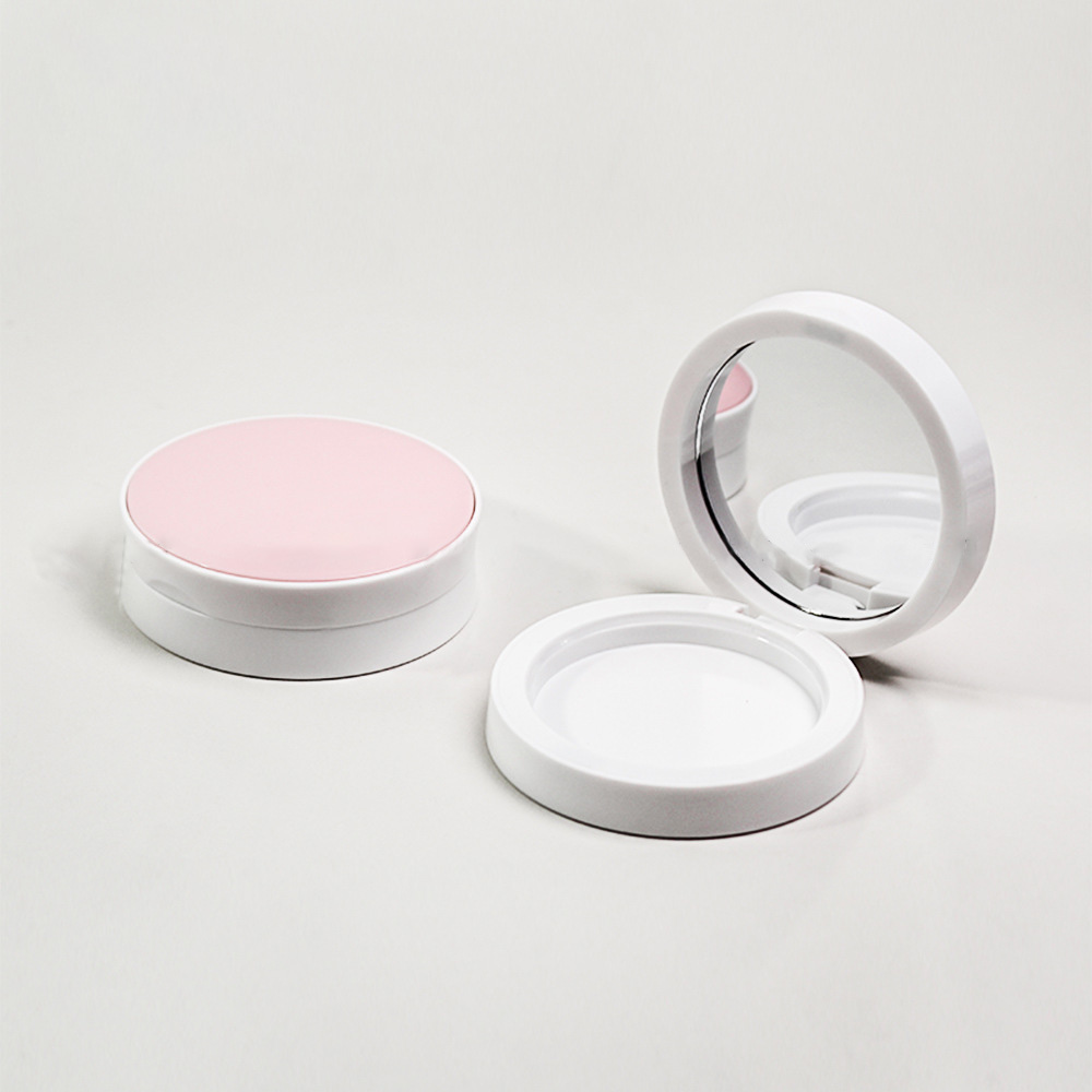 Portable Magnetic Eye Shadow Box with Round Mirror ABS Material for Highlighting Contour Recycled Features