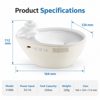 Humidificateur à goutte d'eau de nouvelle conception, 250 ml, alimenté par USB, humidificateur avec lumière ambiante 7 couleurs, haut-parleur Bluetooth pour chambre à coucher