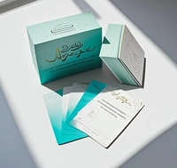 Ensemble de cartes d'affirmation de luxe avec boîte rigide et impression dorée pour femmes, soins personnels, auto-estime, cadeaux personnalisés